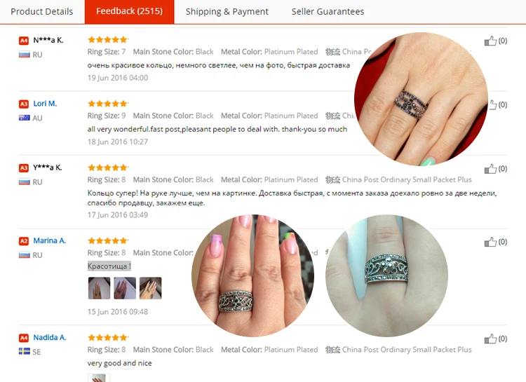 Ajojewel #6-10 Best Selling Fashion Jewelry Black CZ Flower Vintage Retro Ring Women