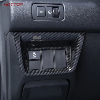 

For Honda Accord 10th 2018 2019 ABS Chrome Carbon Style Headlight Switch Button Sequins Ring Internal Auto Accessories