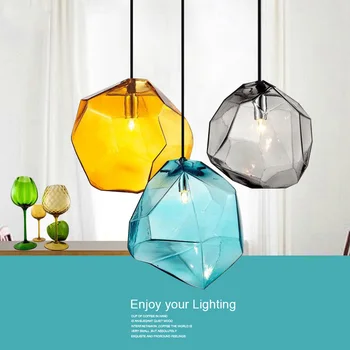 Modern Minimalist Pendant Lights Creative Colorful Glass Pendant Lamps Restaurant LED Lamps Indoor Home Lighting rural pastoral pendant lights wood glass restaurant bedroom lamps lighting 4 heads white wooden pendant lamps za