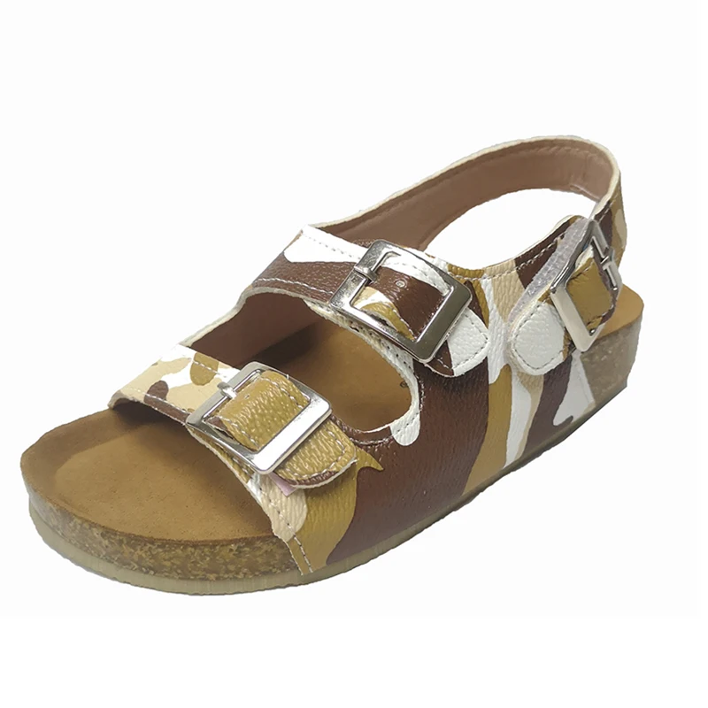 

ULKNN Children's sandals and slippers summer non-slip version cork bottom beach shoes big sandals parent-child shoes boys girls