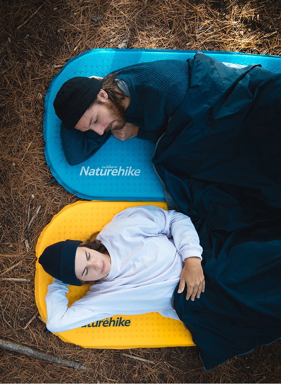 Naturehike Складная Походная Подушка для сна коврик легкий воздушный матрас, кемпинг кровать Портативный Self-надувной матрас NH19Q034-D