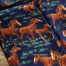 100x110 см экспортный заказ с принтом лошади, простая хлопковая Лоскутная ткань, ткань для шитья, тканевый измеритель ткани Tela Tecidos