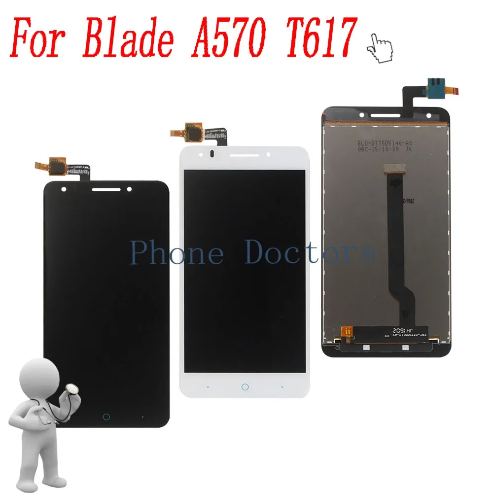 

5.5'' Full LCD DIsplay + Touch Screen Digitizer Assembly For ZTE Blade A570 T617 ; New ;100% Tested