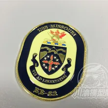 Металлический значок Heraldry для USS Missouri BB-63 линкор для 1/700 1/350 1/200 модель корабля дисплей CY04 1 шт