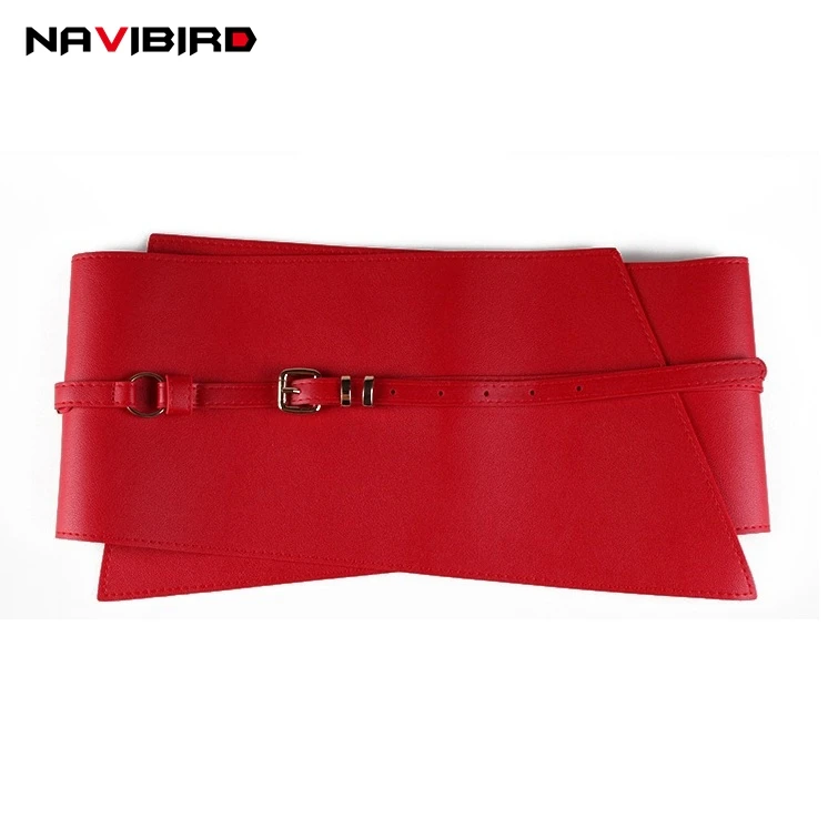 Мода из искусственной кожи тонкий пояс ультра широкий высокий пояс-корсет для женщин юбка декоративные ремни для платья Riem - Цвет: red