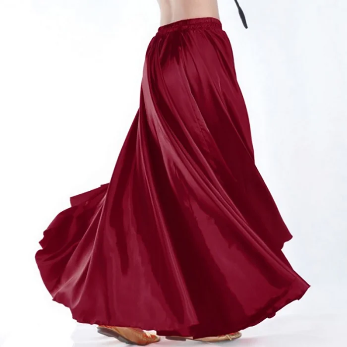 Новинка, женские модные длинные юбки, высокая талия, плиссированная юбка макси, блестящая металлическая шелковая юбка-пачка, элегантные вечерние юбки для танцев - Цвет: Бургундия