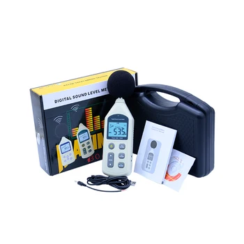 

With Carry Box Mini USB Digital integrating Sound Level Meter Led Noise Tester meter GM1356 30-130dB A/C FAST/SLOW dB+Software
