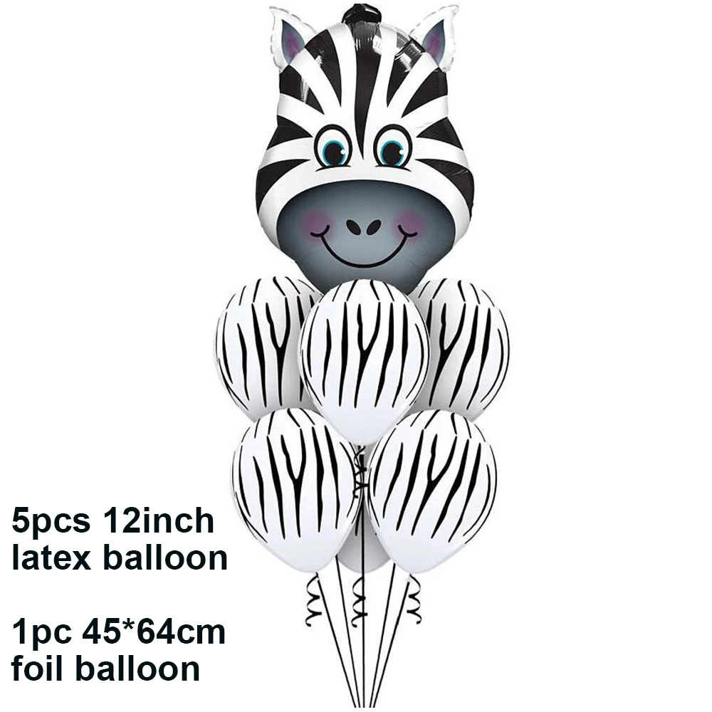 Животных джунглей партии Фольга латекс шар Декор Jungle Safari День рождения джунгли