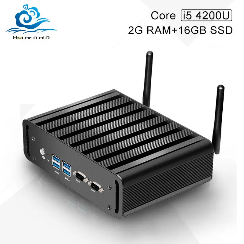  x31-i5G CORE I5 4200U 2g ram 16g ssd mini computer desktop pc fanless industrial support win7 system thin client mini pc 