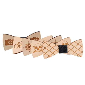 

New Novelty Bowtie Butterfly Ties For Men Wooden Bow Tie Classic Style Man Accesorry