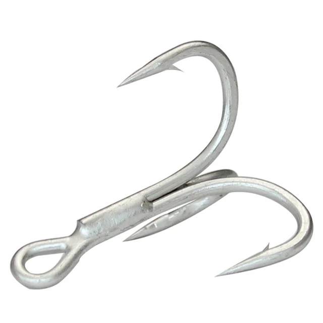 Triple Barbed Hooks Anzuelos De Pesca Mar Deep Ocean Treble Hooks Large  20pcs Three Anchor Hooks