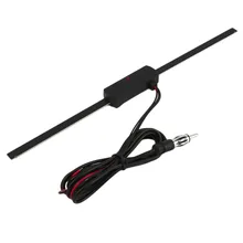 2017 hot sale Car Antenna Booster Car Electronic FM/AM Radio Antenna Windshield Mount 12V Black Drop Shipping