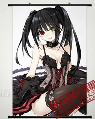 Настенный постер с надписью Date A Live Tokisaki Kurumi прокрутка домашний декор аниме