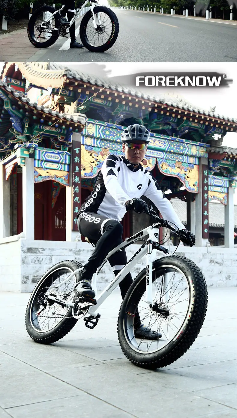 Clearance New Montain Bike Carbon Steel Frame 4.0 Inch Width Tire 27 Speed Dual Disc Brake Outdoor Sports Beach Snow Mtb Bicycle 2