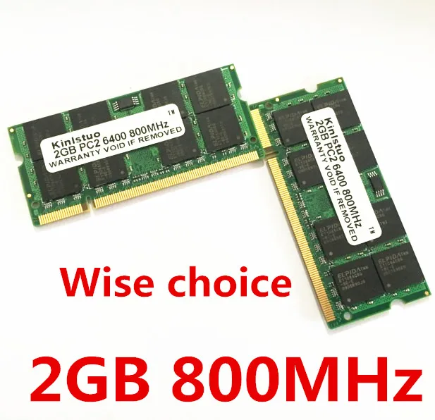 Prix NOUVEAU DDR2 667 Mhz 800 Mhz (2 GB x 2 pcs) 200 pin SODIMM Mémoire Ram memoria ram Pour Ordinateur Portable Portable Garantie À Vie