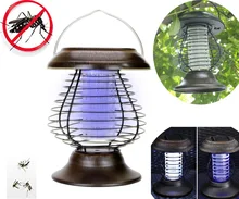 UV LED Solar Powered Yard Garden Lawn Light Anti Mosquito Insect Pest Bug Zapper Killer Trapping Lamp light control IP44
