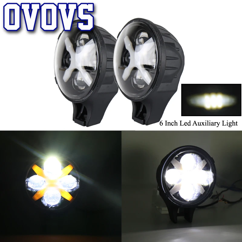 

Led Auxiliary Lights 60w led spotlight for car 6 " with X Angle Eyes DRL Fog Driving for Off-Road 4x4 Vehicle Trucks 2PCS