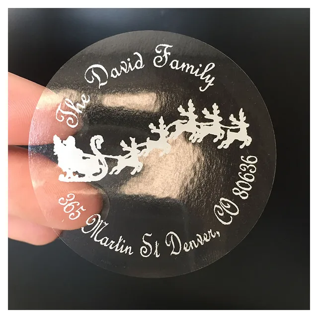 personalized merry christmas sticker