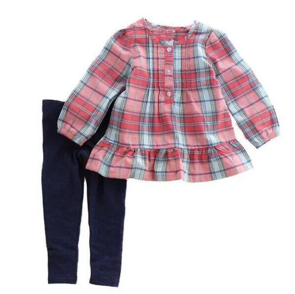 Y044 Демисезонный комплект одежды для маленьких девочек полосатая Блуза Топ со штанами в горошек, рубашка, блузка для девочек