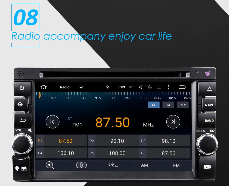 Top Eunavi Quad Cord 2 Din Android 9.0 Car DVD GPS Stereo Radio Player 2 din universal car DVD WIFI BT PX30 A53 2g RAM 13