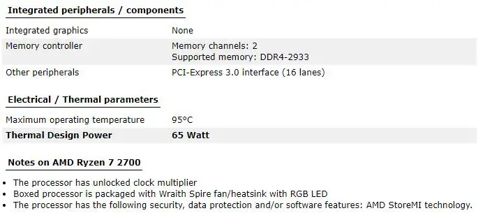 Процессор amd ryzen 7 2700 cpu 3,2 GHz Восьмиядерный шестнадцать-поток 65W processador Socket AM4 настольная упаковка с герметичной коробкой Радарный вентилятор