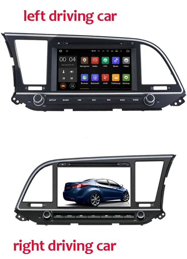

8'' Android 8.0 6.0 Car DVD Player GPS android 7.1 for HYUNDAI Elantra 2016 2017 octa 8 core 4g RAM 32g right RHD LHD