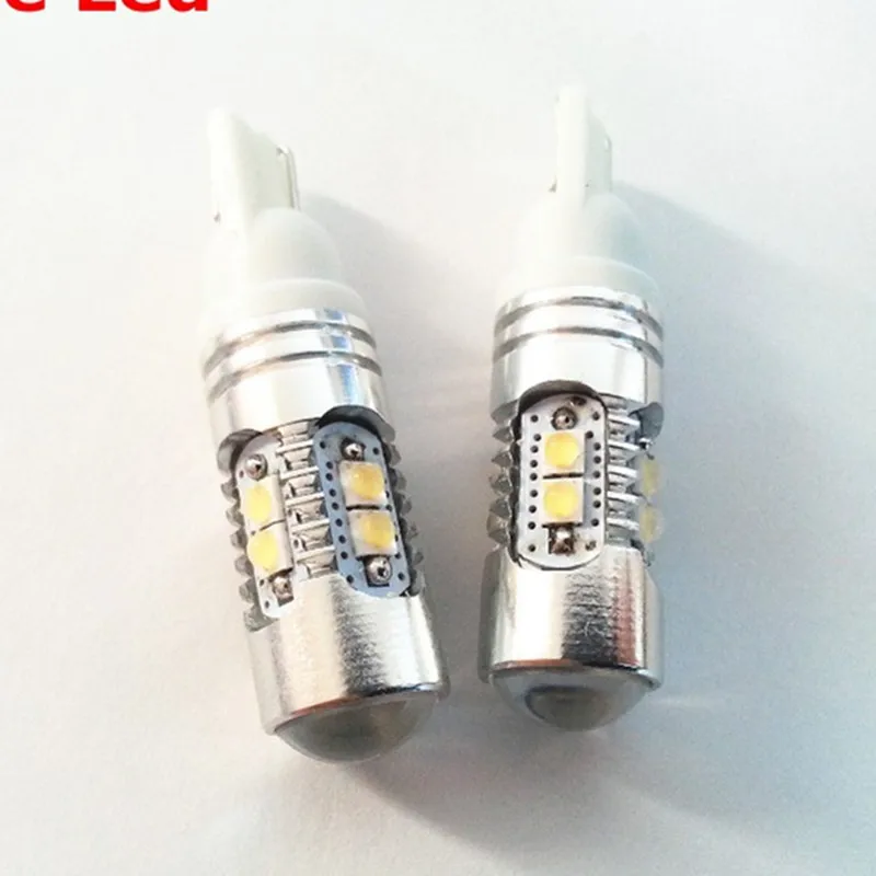 

Free shipping 2pc/lot No Error Super Bright White T10 194 W5W 50Watt Cree Chip LED Canbus Side Marker Light+32OHM 10w resistors