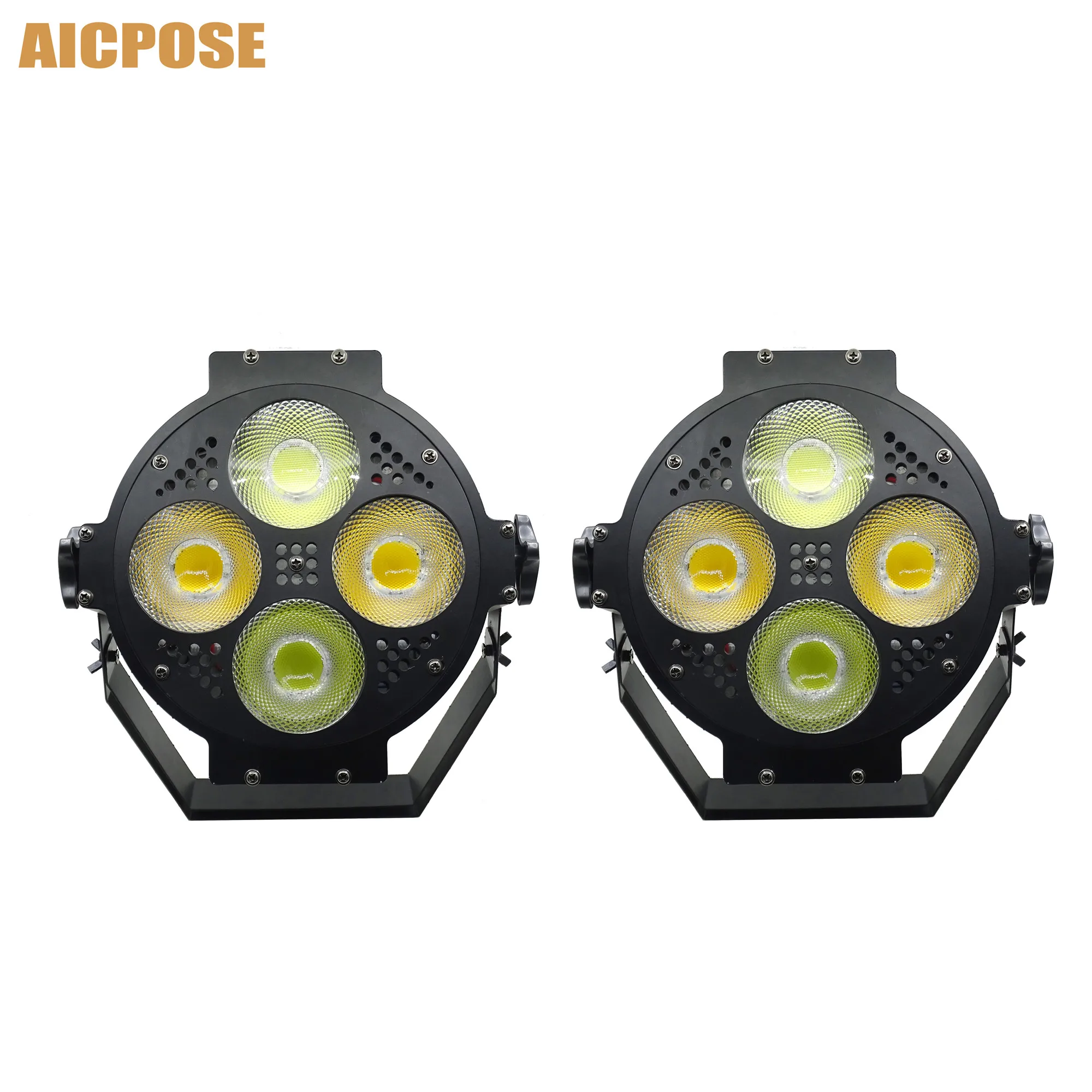 

200W COB Lights 4x50w Dyeing Lights Warm white/Cool White 2in1 4 Eyes Cob Professional Stgae Equipment flood light