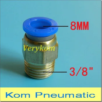

Wholesale 100pcs/lot Pneumatic 8mm Tube Push In 3/8" Thread Air Fitting PC8-03 One Touch Hose Pipe Connector Quick Fittings