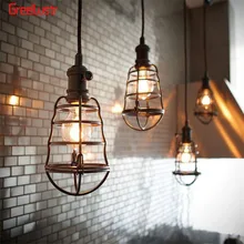 110 В, 220 В, подвесной светильник, Ретро стиль, проволока, лофт, подвесной светильник, железный подвесной светильник, металлический каркас, держатель лампы, Luminaria Lampara, винтажный