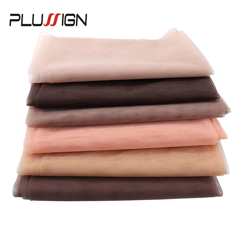 

Plussign Best Quality Swiss Lace For Wig Making Lace For Closure Transparent Light Dark Color Wig Foundation Weaving Tools