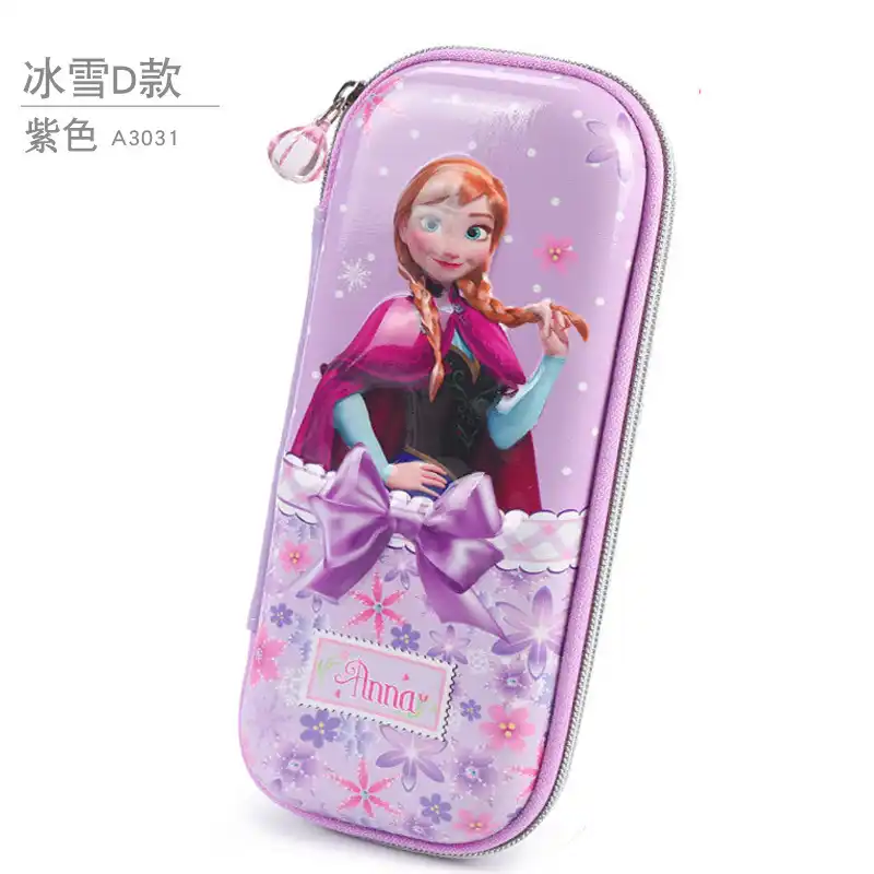 Reine Des Neiges Princesse Cartoon 3d Elsa Anna Classique étuis à Crayons Disney En Trois Dimensions Sac à Crayons Papeterie Sac Fournitures