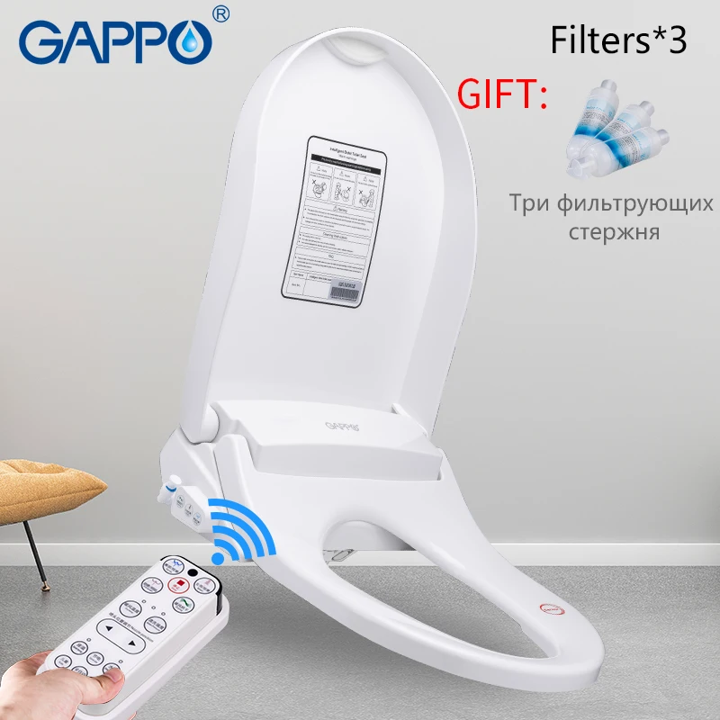 

GAPPO Toilet Seats Washlet Elongate Smart Bidet Toilet Seats Electric Bidet cover heat sits led light warm toilet seat