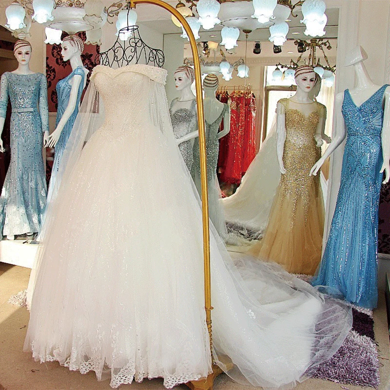 Yiwumensa роскошное высококачественное кружевное свадебное платье трапециевидной формы с кристаллами и бисером, свадебное платье принцессы с вышивкой, свадебное платье es