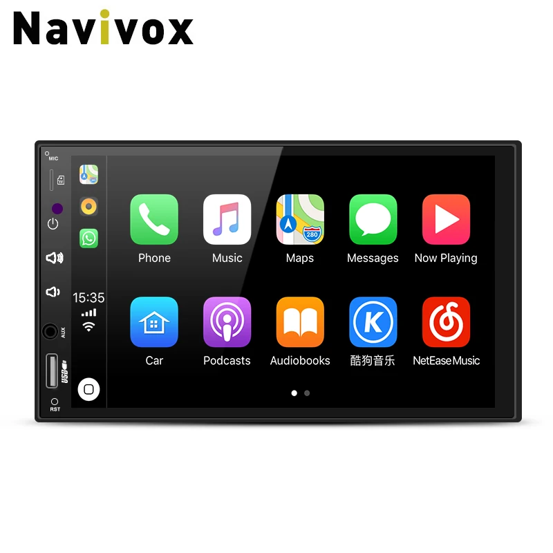 

Navivox 2 din 7" Car Radio MP5 Audio Player Touch Screen Bluetooth SD/FM/MP4/USB/AUX Carplay Car Multimedia Player Audio Stereo