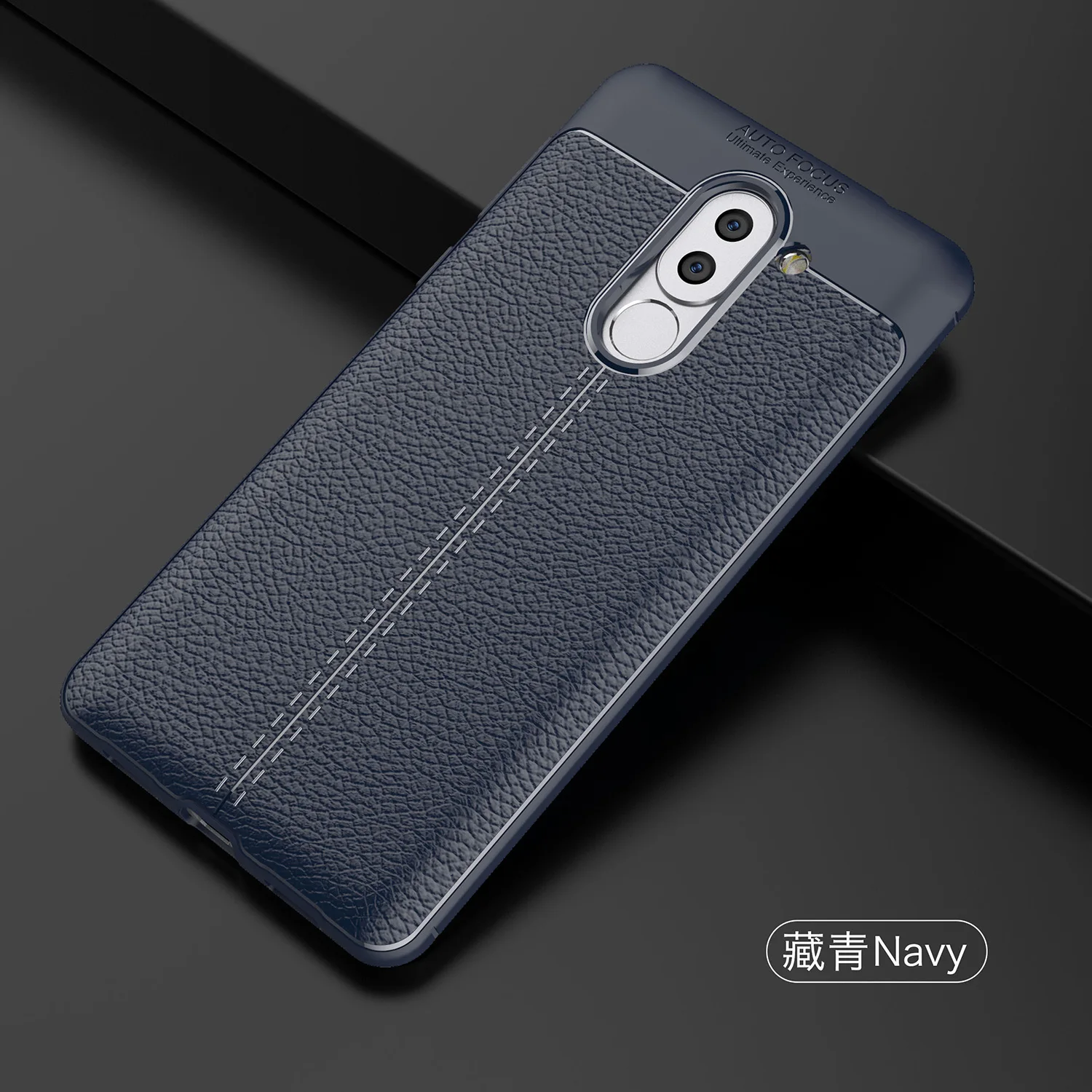 Мягкий ТПУ чехол для Huawei Honor 6X кожаный силиконовый телефона деловой Capas Wolfsay 5