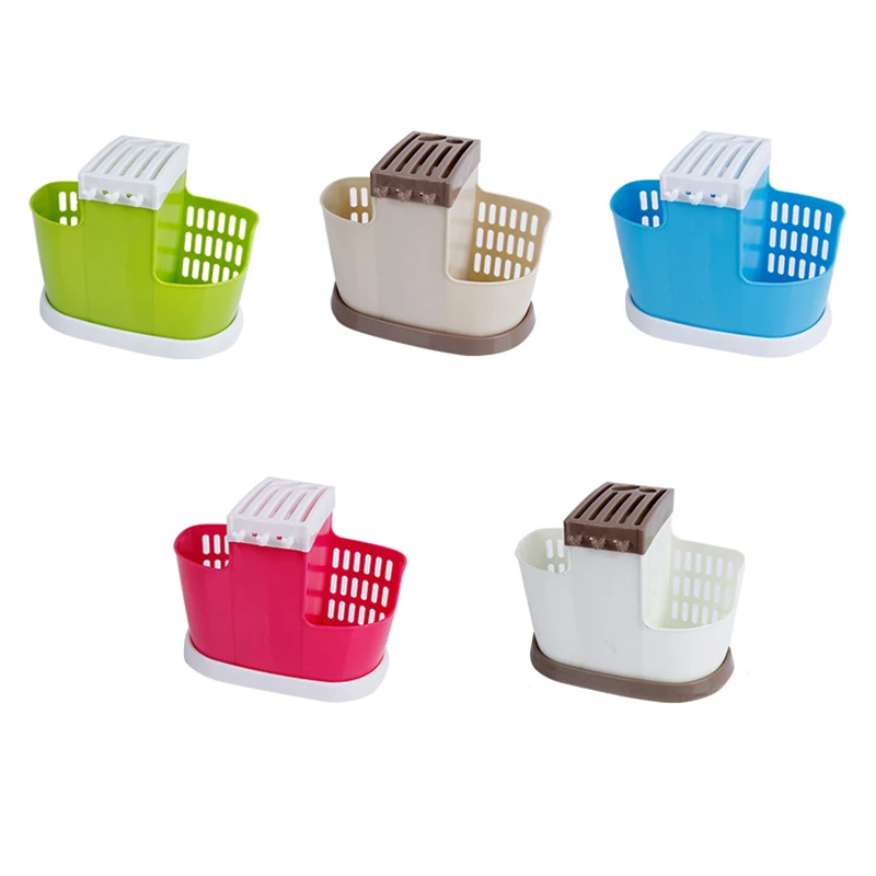 

Multi-function Plastic Knife Block With Hooks and Chopsticks Rack Utensil Accessories Stand Holder Kitchen Supplies Organizer