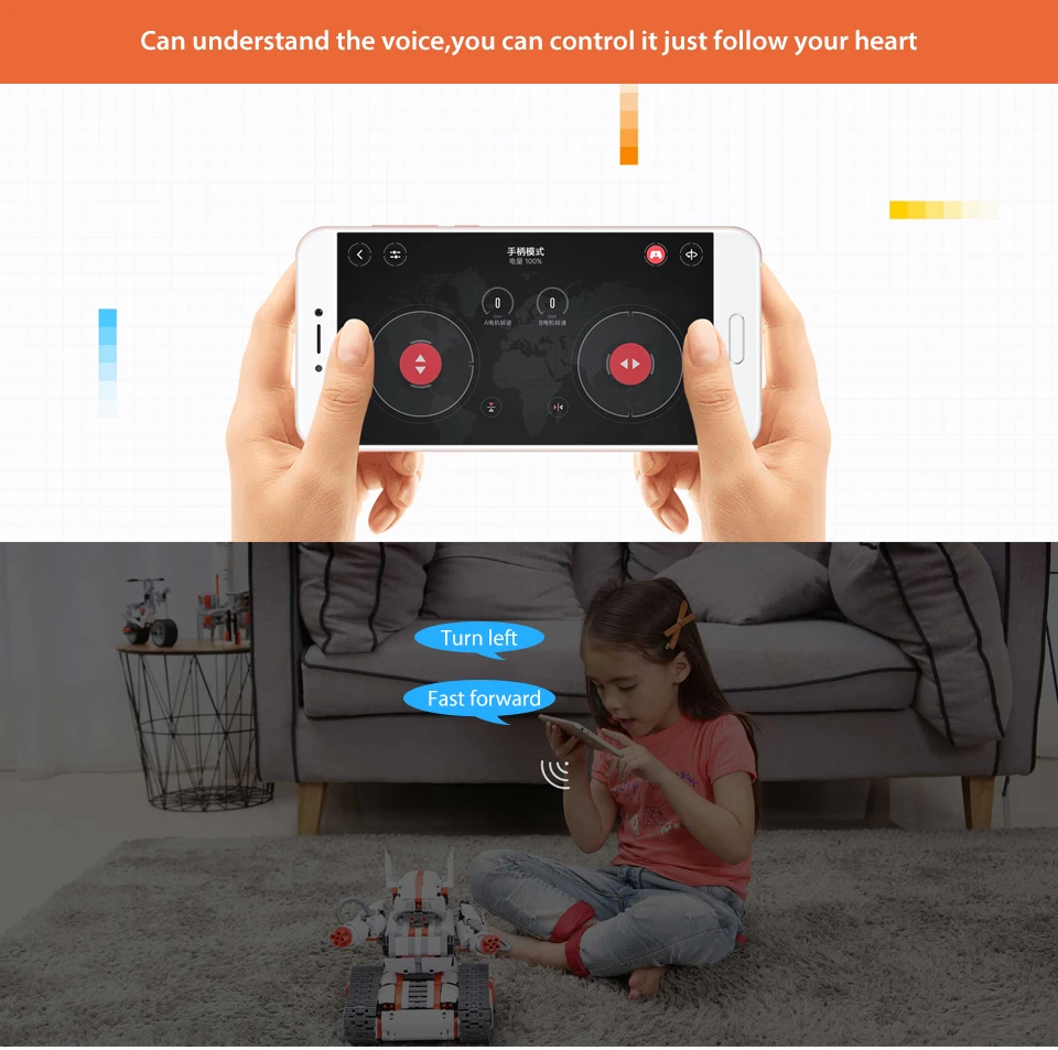 Xiaomi MITU Robot Builder DIY Building Blocks Robot Building and Coding Kit Bluetooth 4.0 Programmable Smart Track Robot Kit APP (6)