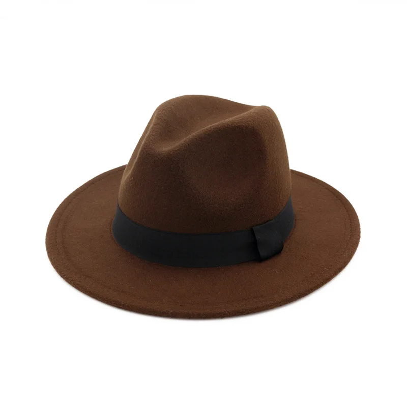 2019 Retro Men Women Ladies Hats Ala Jazz Hat Autumn Winter Cap Cotton Imitation Wool Bowler Hats New Round Caps fedora hats for big heads Fedoras