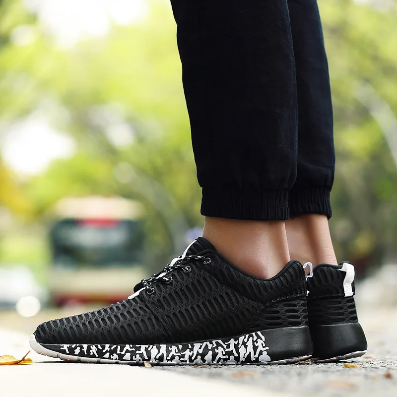Mode Peu Lacets Hommes Noir À Respirant Air Vulcaniser Bas Chaussures Décontractées De rouge gris Printemps Mesh Profonde Coudre Sneakers Solide Automne AwadvqA