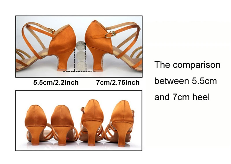 2,2 6,98 см каблук Профессиональный Танцы туфли для сальсы, танго, латина танцевальный зал Обувь для танцев для Для женщин и девушек
