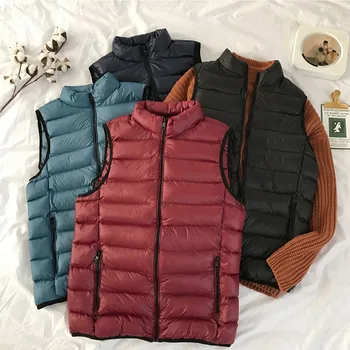 

New winter cotton vest and waistcoat men Vest Spring Male Waistcoat Slim Fit sleeveless jacket Autumn casual vest man plus size