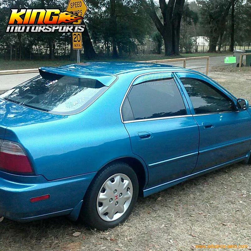 Подходит для 1994-1997 Honda Accord Dx Lx Ex Sedan 4Dr тонкий стильный оконный козырек дымчатый/тонированный акриловый 1,6 мм 4 шт