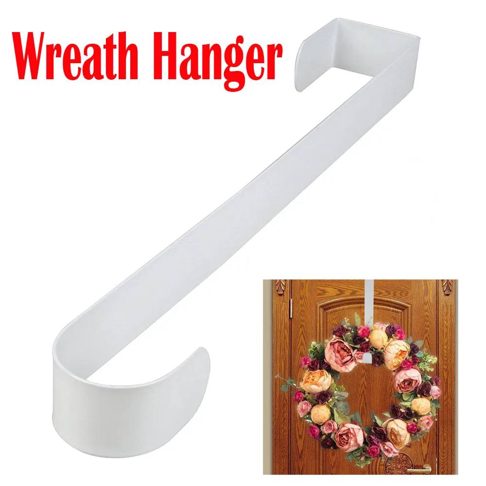 1PC Decorative Wreath Storage Hanger Premium Over The Door Metal Wreath