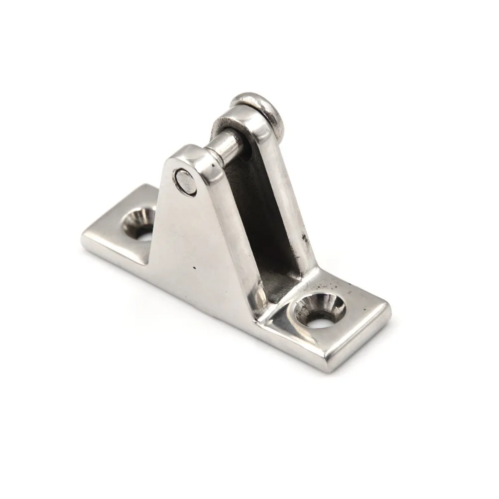 

MARINE BOAT BIMINI TOP FITTING DECK HINGE STAINLESS STEEL WITH PIN SLOPING sloping with bolt