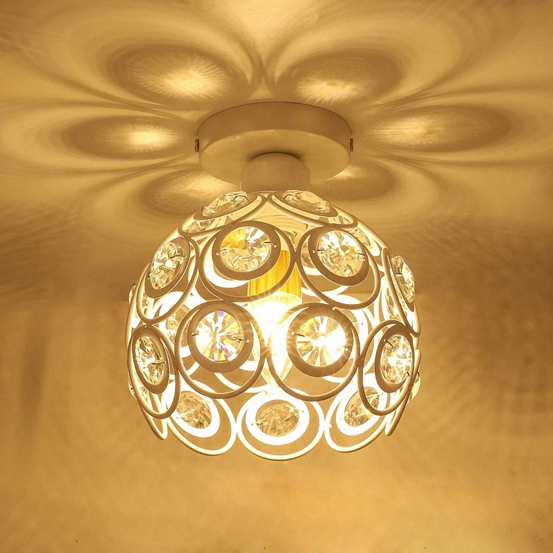  E27 white Creative crystal minimalist ceiling light Simple ceiling lamp bedroom alley Simple europe - 32855840290
