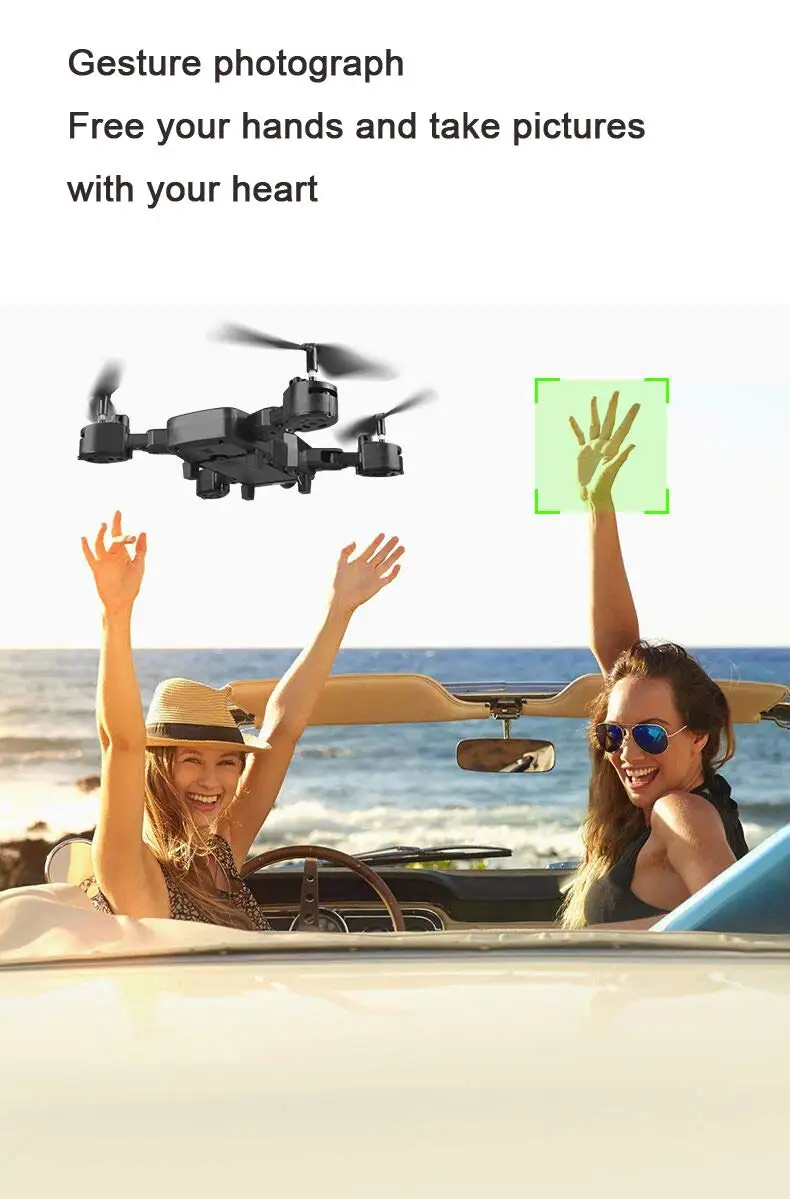 Дрон Hengfuntong Elec WiFi FPV с камерой 1080P складной Радиоуправляемый квадрокоптер