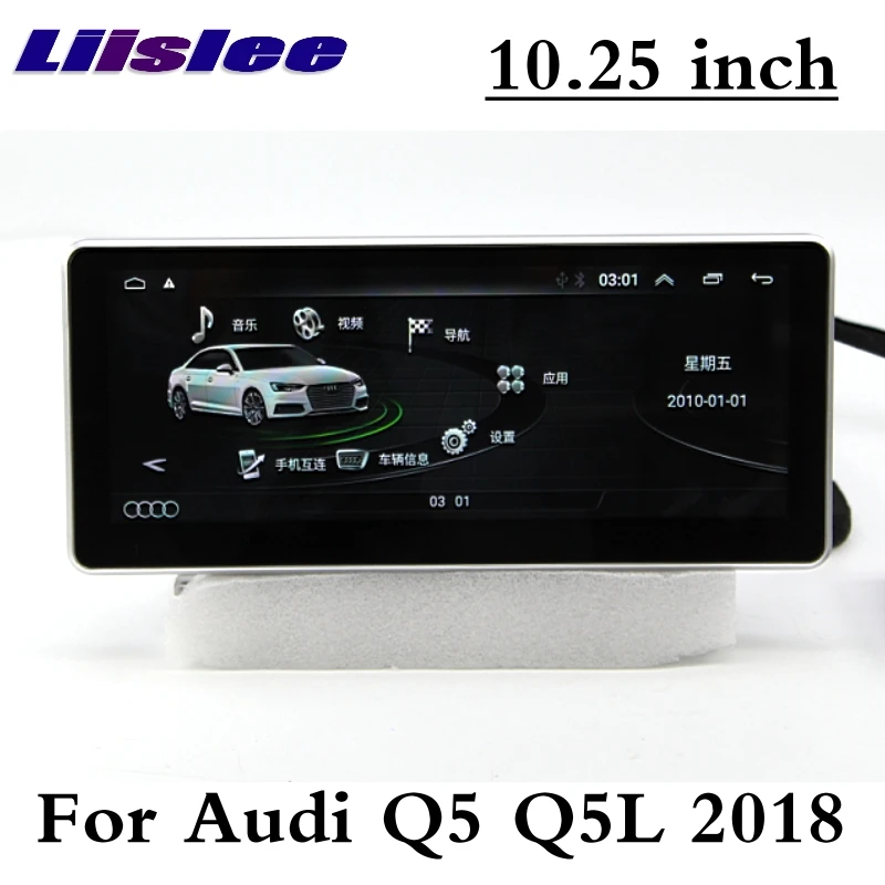 For Audi Q5 Q5L FY 2018 LiisLee Car Multimedia 1G2G RAM CarPlay 10.25 inch WiFi GPS MAP Radio Original System Navigation NAVI 6