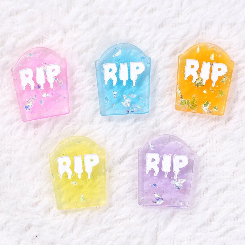 12 шт./лот Rip подвески из смолы кабошоны Flatback блестящие аксессуары для кулонов