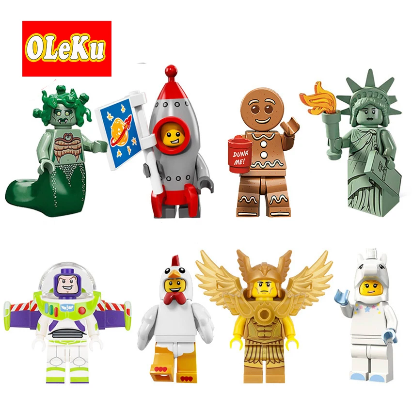 Single Sale Figures Medusa Rocket Boy Unicorn Girl Statue of Liberty Inhumans Royal Family Bricks Building